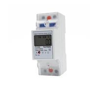 Compteur d'énergie numérique monophasé, RS485 Din Rail, affichage LCD, KWh, consommation d'énergie, wattmètre électronique(20(80))