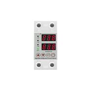 Compteur d'énergie numérique réglable sur rail 40A 63A 230V, relais de surtension et de sous-tension, protection contre les surintensités, kWh 220V(60A)