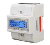 Compteur d'énergie numérique triphasé à 4 fils, Rail Din rétro-éclairé, affichage Lcd 3x127 220vac 10 100a wattmètre pour bureau, hôpital industriel, école