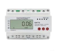 Compteur d'énergie photovoltaïque triphasé 380 V CA, compteur de puissance bidirectionnel sur rail DIN, compteur kilométrique, compteur d'électricité intelligent (EA772-220V)