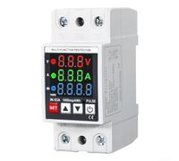 Compteur d'énergie réglable avec protection contre la surtension pour un usage domestique compatible avec rail DIN standard 63a courant nominal et plage de fonctionnement de 130 à 300 V pour