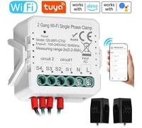 Compteur d'Énergie Solaire Tuya WiFi 80A, Contrôle APP, Programmation Minuterie, Monitoring Bidirectionnel