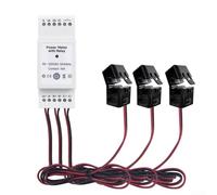 Compteur d'énergie sur rail DIN pour moniteur d'alimentation WiFi 3 phases Tuya avec surveillance de tension, courant, fréquence, protection contre les surcharges et intégration d'applications mobiles
