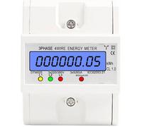 Compteur d'énergie triphasé 4 fils 220/380V 5-80A Consommation d'énergie kWh Compteur Installation sur rail DIN Compteur d'énergie