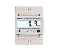 Compteur d'énergie triphasé à quatre fils Compteur de rail DIN Mesure d'importation et d'exportation bidirectionnelle multifonctionnelle Wattmètre Compteur d'énergie KWH 100A AC 50Hz 60Hz PV solaire