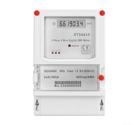 Compteur d'énergie triphasé mural 3 x 230/400 V 100 A avec écran LCD numérique pour applications résidentielles et petites entreprises