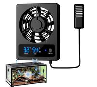 Compteur d'humidité intelligent pour reptiles - Ventilateur de refroidissement, moniteur LED | Ventilateur de contrôle du climat, dispositif de flux d'air durable, régulateur d'aquarium