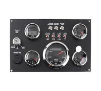 Compteur Digital 5 en 1, Écran LCD 52mm Noir, RPM Température Eau Pression Carburant Voltage - IP67 Étanche Bateau Camping - Car
