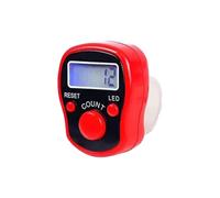Compteur Digital à Doigt, Bague Électronique LED Compteur Manuel à Doigt, Affichage Numérique Portable avec Cliqueur Réinitialisable Accessoires D'entraînement pour Golf Natation Tricot