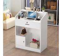Compteur d'ions avec porte verrouillable - Comptoir moderne - Petit meuble de rangement - Idéal pour les salles ioniques et les magasins de détail