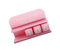 Compteur d'objectifs de lecture pour livres lus cette année avec une ergonomie réfléchie et un comportement mécanique prévisible pour le suivi quotidien des habitudes (rose)