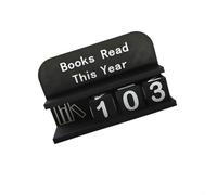 Compteur d'objectifs de lecture pour livres lus cette année avec une ergonomie réfléchie et un comportement mécanique prévisible pour le suivi quotidien des habitudes (noir)