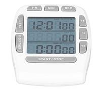 Compteur, Écran LCD Multifonction, Petit Format 4,0 x 4,4 cm, Blanc, pour Cuisine, Sport, Laboratoire, Réunion, et Plus.