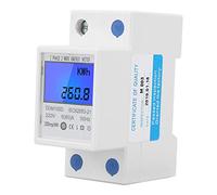 Compteur électrique à affichage numérique LCD DDM15SD compteur kwh compteur KWH 220 V/230 V 5 (80) A, compteur d'énergie monophasé sur rail DIN, couvercle Misuratori di corrente