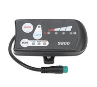 Compteur électrique à LED compact et portable pour guidon de 22,2 mm, facile à installer, 36 V 48 V pour vélos électriques et scooters, matériau ABS, Par défaut.