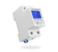 Compteur électrique avec rail DIN 1 phase - 80 A 230 V DIN LCD - Compteur de courant numérique - Compteur intermédiaire / compteur de courant - Appareil de consommation non calibré - Interface S0