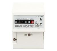 Compteur Electrique Monophase 100A Rail DIN Suivi Énergétique Instantané Energie - Precision Classe 1 Boitier Ignifuge Indicateur LED Consommation for Tableau Maison