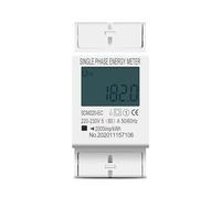 Compteur électrique monophasé à deux fils avec écran LCD numérique 80 A for rail DIN Consommation d'énergie kWh AC 220 V 230 V 50 Hz/60 Hz