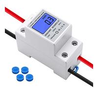 Compteur Électrique Monophasé, Consommation avec Écran LCD,5(80) A 230V Affichage de Consommation D'énergie, Mesureur de Consommation avec Rail DIN Électrique Monophasé Deux Fils