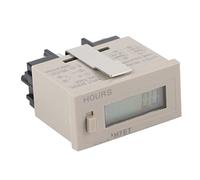 Compteur électrique numérique totalisateur H7ET BVM Écran LCD à 6 chiffres Comptage précis et fiable pour l'automatisation industrielle Taille du panneau 48 x 24 mm Batterie au (0,0 heure)