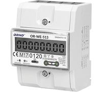 Compteur électrique ORNO OR-WE-513 rail DIN affichage triphasé de la consomma...