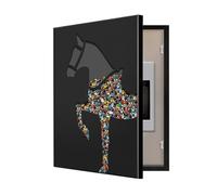 Compteur Électrique Tableau Électrique Cacher Cache Compteur Electrique Mural Décoration Tableau Électrique Cacher Peintures Couvercle De Boîte Électrique(Black B,70X90CM/27.6X35.4")