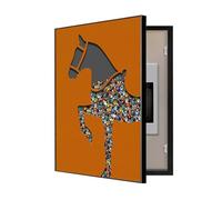 Compteur Électrique Tableau Électrique Cacher Cache Compteur Electrique Mural Décoration Tableau Électrique Cacher Peintures Couvercle De Boîte Électrique(Orange B,55X70CM/21.7X27.6")