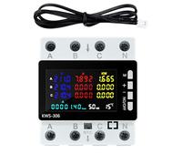 Compteur electrique triphasé Wattmetre smart meter 80A 220V AC Amperemetre 3 phases 4 conducteurs avec protection contre les pannes de courant/surtempérature/sous-tension/surpuissance etc.