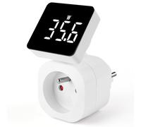 Compteur Électrique Wattmètre Prise, Compteur D'énergie avec LCD Rotatif Grande Taille 180°, Electrique Compteurs Energie avec 6 Mode Pour Surveiller Puissance, kWh Énergie, Tension, Courant et Coût