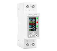 Compteur Electrique WiFi Compteur D'énergie Smart Numérique Compteur d'électricité WiFi 8 en 1 Rail Din AC 80-300V/63A Surchauffe, Surintensité, Surcharge, Retards et Fuites de Courant ZWS-303WF