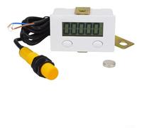 Compteur électronique à 5 chiffres 0-99999 - Interrupteur de proximité magnétique à induction - Compteur numérique avec fonction mémoire d'arrêt - Design anti-vibration pour machines industrielles