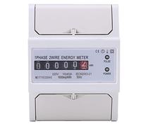Compteur électronique d’énergie en kWh à 1 phase et 2 fils sur rail DIN, compteur kWh monophasé avec affichage à 6 chiffres, 10(40) A, 220 V, 50 Hz, pour installation fixe en