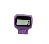 Compteur électronique portable avec grand écran LED, clic silencieux ergonomique pour fitness, course à pied, yoga, tricotage, comptage de rangées, compteur numérique portable (violet foncé)