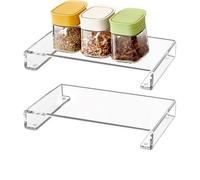 Compteur en Acrylique Feettal - Support Acrylique Transparent Rise - Affichage Propre - pour la Salle de Bain - Tenez Le Gel Douche et Le Plateau du Compteur de Salon