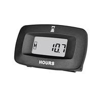 Compteur horaire HonorMeet Digital DC 12V 24V 36V 48V 60V, compteur horaire total pour rappel d'entretien, fonctionne sur les tondeuses autoportées(With Connector)