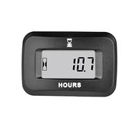 Compteur horaire HonorMeet Digital DC 12V 24V 36V 48V 60V, compteur horaire total pour rappel d'entretien, fonctionne sur les tondeuses autoportées, les karts et autres équipements alimentés(Normal)