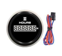 Compteur horaire numérique 52 mm avec rétroéclairage 7 couleurs et plage 0 99999,9 H, compteur horaire moteur à cadran noir, étanche IP67 9 32 V pour bateau marin, générateur,
