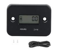 Compteur horaire numérique inductif tachymètre LCD étanche pour moteur à essence tondeuse à gazon moto ATV UTV résine époxy noire 5.4x3.8x1.5cm