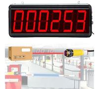 Compteur intelligent 0-999999 de 10,2 cm, affichage LED à 6 chiffres, distance de détection de 30 à 70 cm réglable, sensibilité 4 vitesses, mémoire de panne d'alimentation pour livraison express