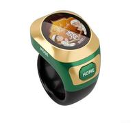 Compteur intelligent Tasbih, bague étanche rechargeable 40 mAh pour Zikr pour musulmans avec 4 modes d'affichage, 3 tailles (18 mm, 20 mm, 22 mm) Type-C (vert)