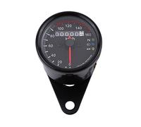 Compteur kilométrique, compteur de motocyclettes en acier inoxydable à DEL avec indicateur de vitesse, indicateur de contre-jour, jauge K/MH(Noir)