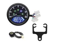 Compteur Kilométrique Compteur Kilométrique Numérique pour Moto 12 V Compteur De Vitesse Tachymètre avec Capteur Moteur Pièces Modifiées Accessoires