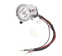 Compteur Kilométrique de Moto, Compteur de Vitesse pour Vintage Steel 12V, Haute sensibilité et Précision Inégalée, avec Indicateur LED, Pratique et Résistant à la Corrosion,