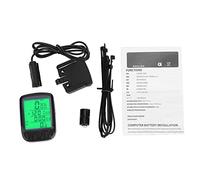 Compteur kilométrique de vélo Compteur de Vitesse de vélo Compteur de vélo Multifonction étanche avec Grand écran LCD Vitesse Distance Temps Température Chronomètre pour Les