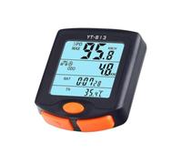 Compteur Kilométrique de Vélo sans Fil Étanche, Rétroéclairé | Signal D’excès de Vitesse, Chronomètre Intégré, Boîtier en Caoutchouc, pour Moto et Voiture Électrique Style Aléatoire