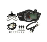 Compteur Kilométrique Double Compteur kilométrique numérique Universel pour Moto, Compteur de Vitesse, tachymètre, Tableau Bord pour pour 12 V, 0 14000 TR/Min