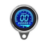 Compteur Kilométrique Double Compteur kilométrique rétro Universel 7 Couleurs pour Moto Compteur de Vitesse numérique à LED tachymètre Carburant pour Scooter et VTT