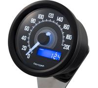 Compteur kilométrique électronique Daytona Velona 60 mm 200 km noir blanc LED...