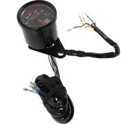 Compteur Kilométrique LED Moto 12v en Aluminium Noir Affichage | Remplacement Tableau de Bord, pour Motos 12v et Scooters, Mise à Niveau Facile, Affichage des Rapports