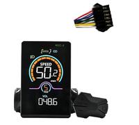 Compteur kilométrique numérique M5C-2, écran LCD couleur filaire compatible Bluetooth avec fonction antivol électronique for vélo électrique(Bluetooth-SM 6PIN)